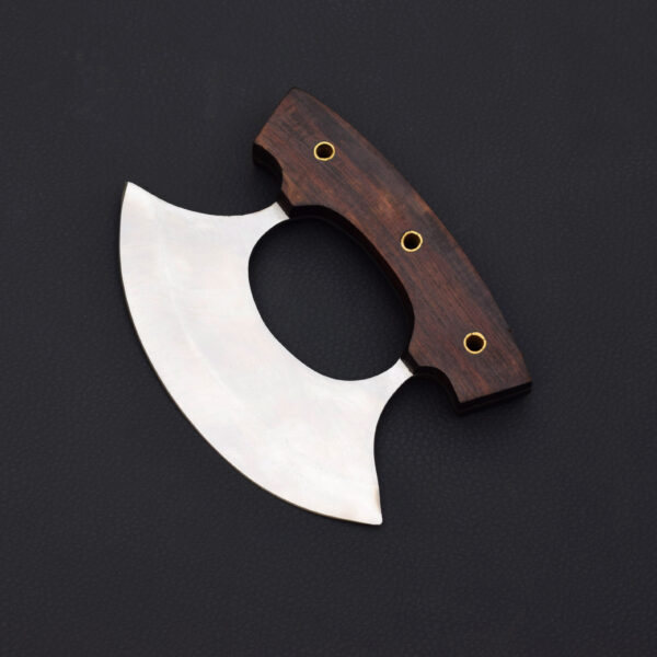Handcrafted Ulu Knife with Wooden Handle
